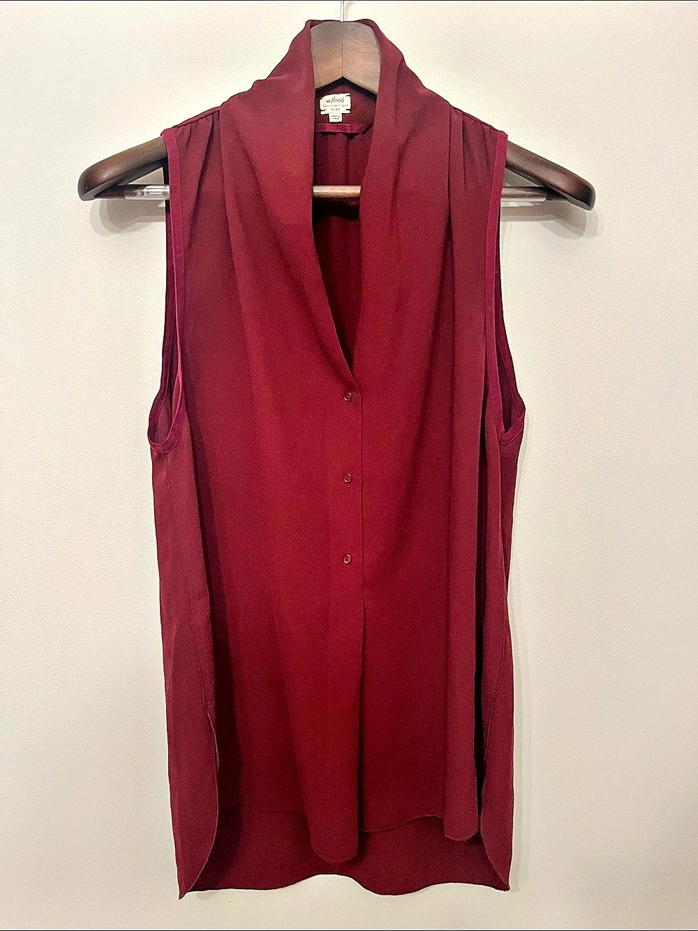 Wilfred Nuit Blouse Sleeveless in Burgundy